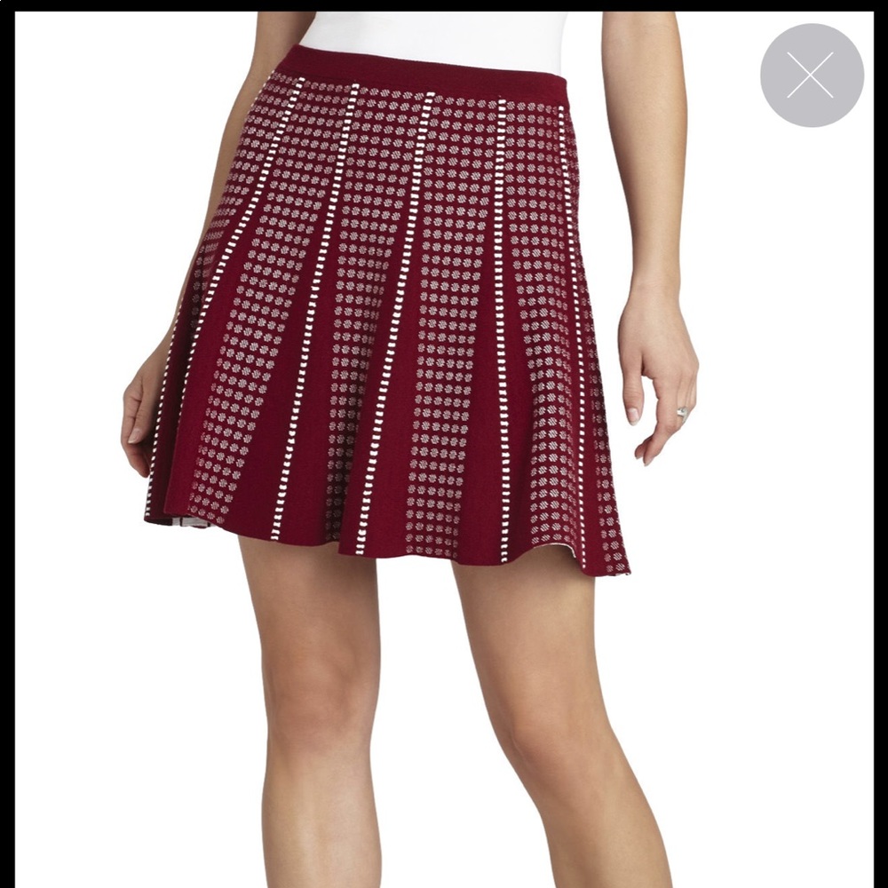 NWT BCBG Yaz Piping-Trim A-Line Skirt